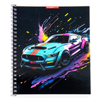 Тетрадь 48 листов в клетку на гребне "Красочные машины", обложка мелованный картон, УФ-лак, МИКС - фото 24554246