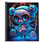 Тетрадь 48 листов в клетку на гребне "Скелетоны", обложка мелованный картон, металлизированная пленка, двойной выборочный УФ-лак, МИКС - фото 24062017