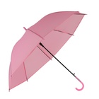 УЦЕНКА Зонт - трость полуавтоматический «Однотонный», 8 спиц, R = 47 см, цвет розовый - Фото 5