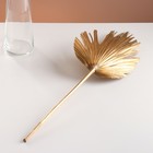 Лист пальмы Вашингтония "Пика" 50-60 (+/- 6 см), 1 шт, цв. золотой металлик - фото 24001070