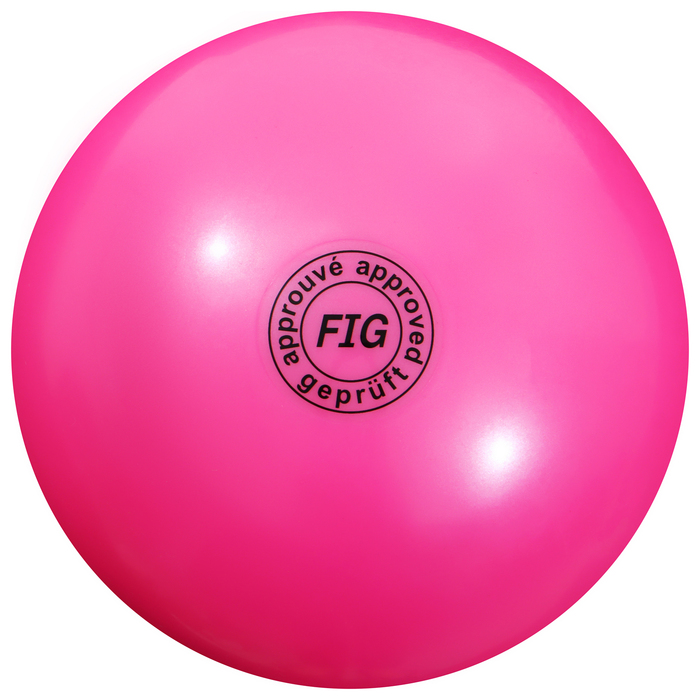 Мяч для художественной гимнастики «Металлик», d=19 см, цвет фуксия - Фото 1