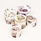 Набор шляпных коробок 5 в 1 «Пёстрые цветы», 22×19.5, 14×13 см - Фото 4