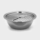 Набор посуды из нержавеющей стали «Помощник», d=28 см (миска), h=9,4 см (тёрка) - фото 3875458