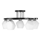 Люстра "Версалия" 5xЕ27 40Вт черно-хромовый 60х60х26 см BayerLux - фото 24044106