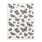 Пакет полиэтиленовый "Бабочки" бело-черный 30х40 см 50 мкм - фото 321562626