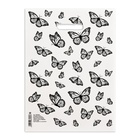 Пакет полиэтиленовый "Бабочки" бело-черный 30х40 см 50 мкм - Фото 2