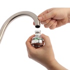 Аэратор ZEIN Z3632-2, поворотный, на шарнире, с зеленым вентилятором, хром/прозрачный - фото 808538250