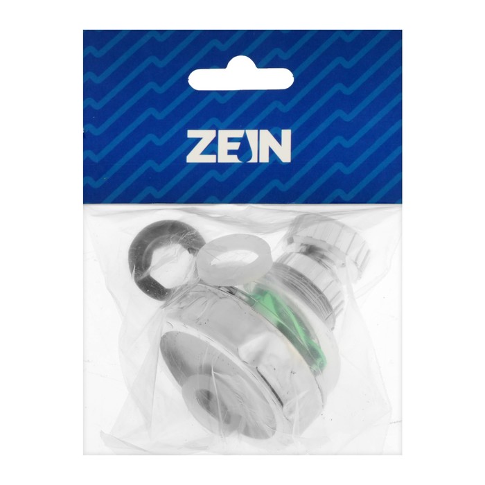Аэратор ZEIN Z3632-2, поворотный, на шарнире, с зеленым вентилятором, хром/прозрачный