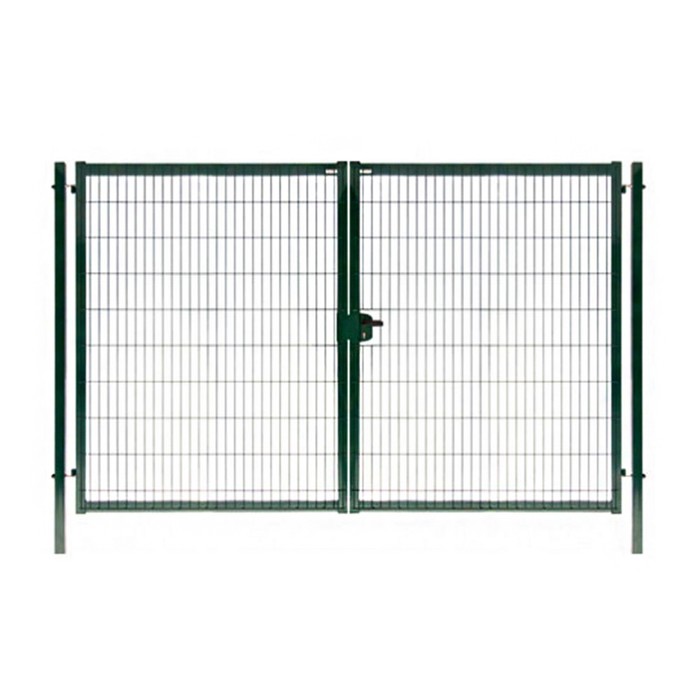 Ворота распашные 1,53х4,0м RAL 6005 (зеленый) 4,0мм, - Фото 1