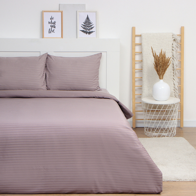 Постельное бельё 2-спальное LoveLife Brown line, страйп-сатин