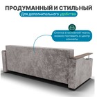 Прямой диван «Квадро 1», механизм еврокнижка, пружинный блок, цвет симпл 8 - Фото 5