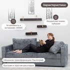 Диван прямой «Рио», механизм пантограф, ППУ, велюр, цвет симпл 16 - Фото 4