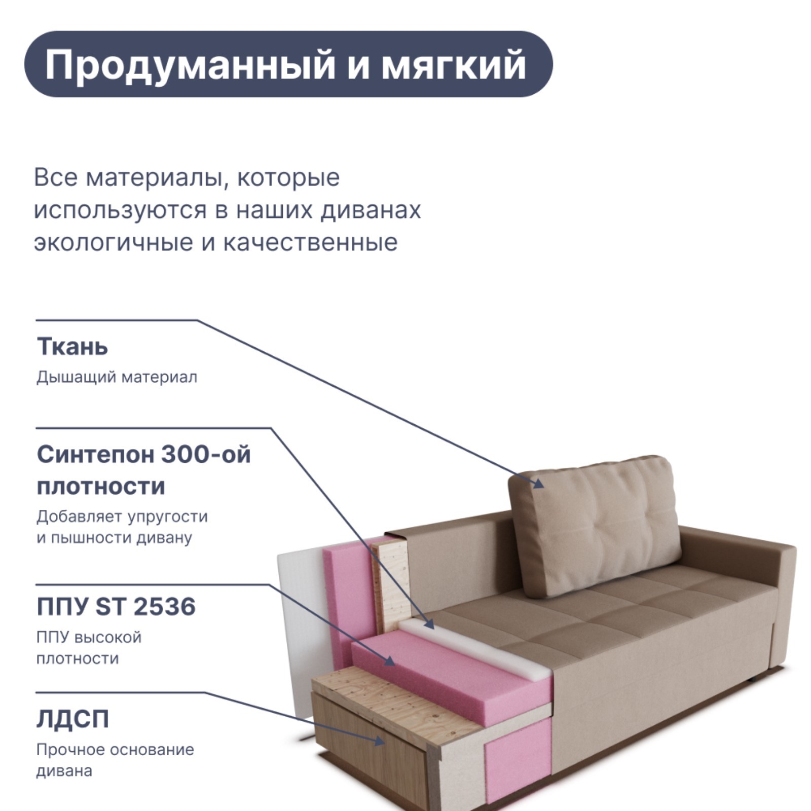 Диван прямой «Рио»