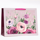 Пакет подарочный "Разноцветные розы", 50 х 40 х 25 см - Фото 1