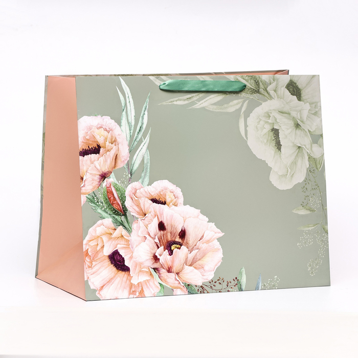 Пакет подарочный Цветочая композиция, 50 х 40 х 25 см