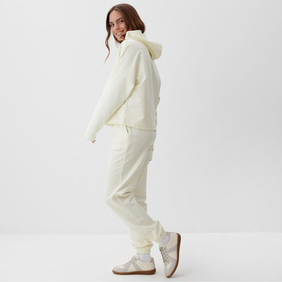 Костюм женский (толстовка, брюки) MIST, размер 40-42, молочный