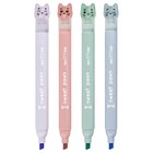 Набор текстовыделителей MESHU "Paw pastel", 4 пастельных цвета, 1-4мм, блистер с европодвесом - фото 9690564