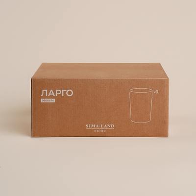 Набор стаканов SL Home «Ларго», 300 мл, 8×10 см, 6 шт., стекло, прозрачный