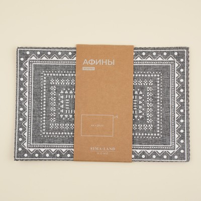 Салфетки сервировочные SL Home, 4 шт., 44×29 см, серые