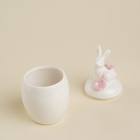 Банка для сыпучих SL Home «Лесные кролики», 220 мл, 7.5×16 см, фарфор, белая - Фото 4