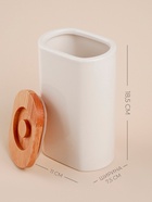 Банка для сыпучих SL Home «Тренто», 1 л,11×7.5×18.5 см, фарфор, белая - Фото 2