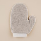 Мочалка - варежка массажная SL Home «Ортика», хлопок, 20×17 см, бежевая - Фото 4