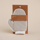 Мочалка - варежка массажная SL Home «Ортика», хлопок, 20×17 см, бежевая - Фото 6