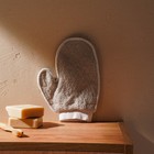 Мочалка - варежка массажная SL Home «Ортика», хлопок, 20×17 см, бежевая - Фото 2