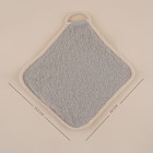 Мочалка массажная SL Home «Ортика», бамбуковое волокно, 21×20.5 см, бежевая - Фото 2