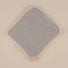 Мочалка массажная SL Home «Ортика», бамбуковое волокно, 21×20.5 см, бежевая - Фото 5