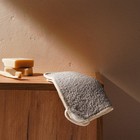 Мочалка массажная SL Home «Ортика», бамбуковое волокно, 21×20.5 см, бежевая - Фото 6