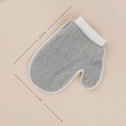 Мочалка-варежка массажная SL Home «Ортика», хлопок, 20×17 см, серая - Фото 2