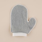 Мочалка-варежка массажная SL Home «Ортика», хлопок, 20×17 см, серая - Фото 3