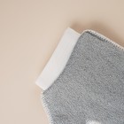 Мочалка-варежка массажная SL Home «Ортика», хлопок, 20×17 см, серая - Фото 4