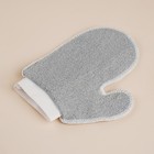 Мочалка-варежка массажная SL Home «Ортика», хлопок, 20×17 см, серая - Фото 5