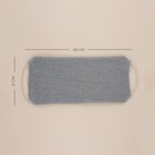 Мочалка - лента массажная SL Home «Ортика», хлопок, 48×21 см, серая - Фото 3