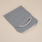 Мочалка - лента массажная SL Home «Ортика», хлопок, 48×21 см, серая - Фото 4