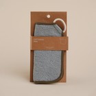 Мочалка массажная SL Home «Ортика», бамбуковое волокно, 21×20.5 см, серая - Фото 9