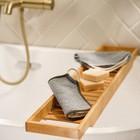 Мочалка массажная SL Home «Ортика», бамбуковое волокно, 21×20.5 см, серая - Фото 8