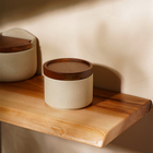 Банка для сыпучих продуктов SL Home «Стоун форест», 220 мл, 8.7×5.7 см, с крышкой, керамика, бежевая - Фото 6