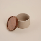 Банка для сыпучих продуктов SL Home «Стоун форест», 220 мл, 8.7×5.7 см, с крышкой, керамика, бежевая - Фото 2