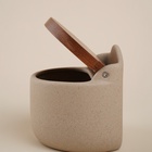 Банка для сыпучих SL Home «Стоун форест», 350 мл, 7.5×16 см, с крышкой, керамика, бежевая - Фото 6