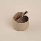 Банка для сыпучих SL Home «Стоун форест», 350 мл, 7.5×16 см, с крышкой, керамика, бежевая - Фото 4