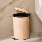 Ведро для мусора SL Home, 5 л, 28×21×31 см, бежевое - Фото 2