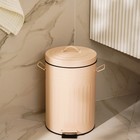 Ведро для мусора SL Home, 5 л, 28×21×31 см, бежевое - Фото 7