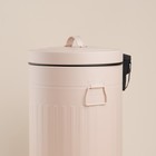 Ведро для мусора SL Home, 12 л, 27×32×43 см, бежевое - Фото 4