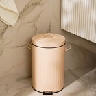 Ведро для мусора SL Home, 12 л, 27×32×43 см, бежевое - Фото 7