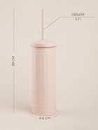 Ёршик для унитаза с подставкой SL Home, силиконовый, 9.6×9.6×39 см, бежевый - Фото 2