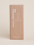 Ёршик для унитаза с подставкой SL Home, силиконовый, 9.6×9.6×39 см, бежевый - Фото 4