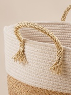 Корзина для белья плетеная круглая SL Home Orden, 35×40 см, хлопок, гиацинт - Фото 3